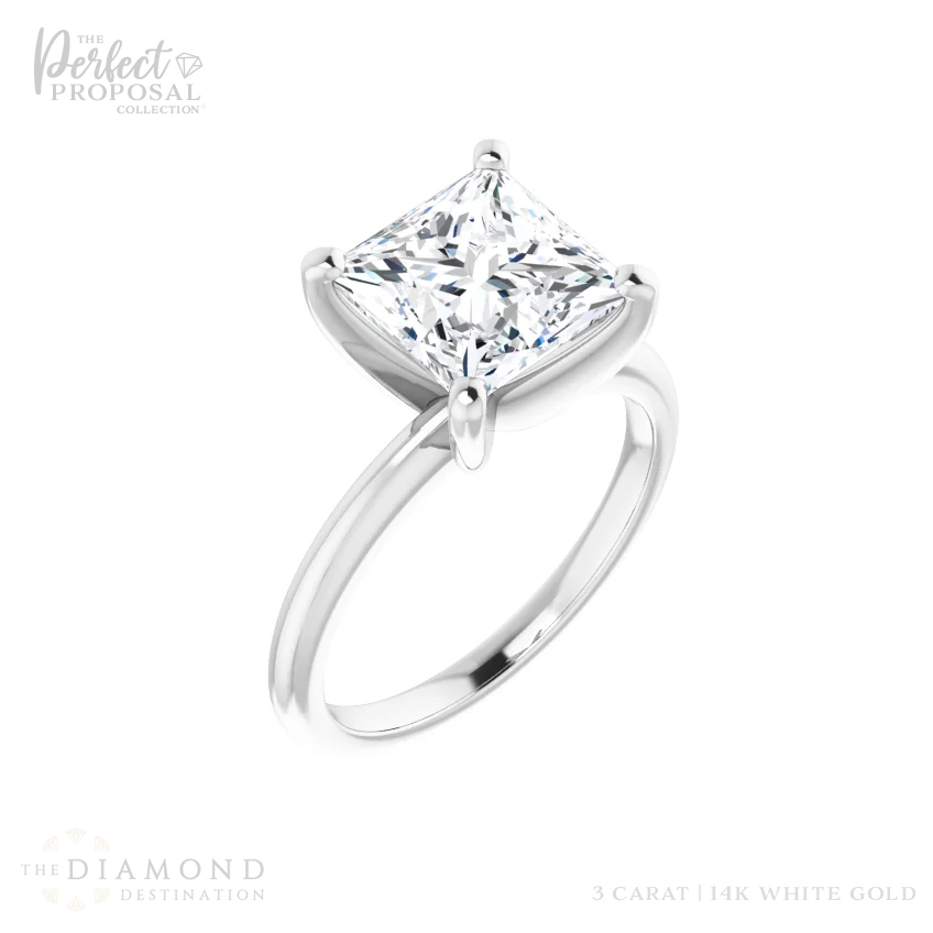 Image of a stunning princess cut diamond ring.